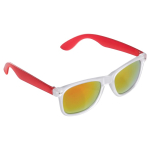 Lunettes de soleil néon avec montures effet glacé protection UV400 couleur rouge transparent