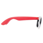 Lunettes de soleil néon avec montures effet glacé protection UV400 couleur rouge transparent deuxième vue