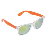 Lunettes de soleil néon avec montures effet glacé protection UV400 couleur orange transparent