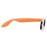 Lunettes de soleil néon avec montures effet glacé protection UV400 couleur orange transparent deuxième vue