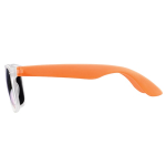 Lunettes de soleil néon avec montures effet glacé protection UV400 couleur orange transparent troisième vue