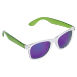 Lunettes de soleil néon avec montures effet glacé protection UV400 couleur vert lime transparent