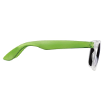 Lunettes de soleil néon avec montures effet glacé protection UV400 couleur vert lime transparent deuxième vue