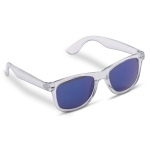 Lunettes de soleil transparentes montures colorées protection UV400 couleur bleu transparent