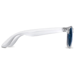 Lunettes de soleil transparentes montures colorées protection UV400 couleur bleu transparent deuxième vue