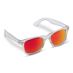 Lunettes de soleil transparentes montures colorées protection UV400 couleur rouge transparent