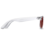 Lunettes de soleil transparentes montures colorées protection UV400 couleur rouge transparent deuxième vue