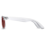Lunettes de soleil transparentes montures colorées protection UV400 couleur rouge transparent troisième vue