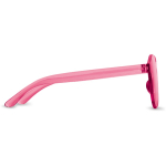 Lunettes de soleil rétro de même tonalité pastel UV400 couleur rose troisième vue