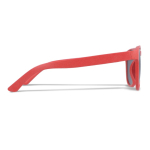 Lunettes de soleil en paille de blé de différentes couleurs UV400 couleur rouge troisième vue