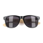 Lunettes de soleil en bambou et plastique recyclé couleur noir deuxième vue
