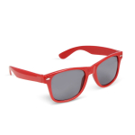 Lunettes de soleil en plastique 100 % recyclé UV400, plusieurs coloris couleur rouge