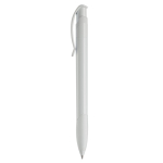 Stylo en plastique blanc avec clip incurvé coloré fabriqué en UE couleur blanc