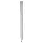 Stylo en plastique blanc avec clip incurvé coloré fabriqué en UE couleur blanc deuxième vue