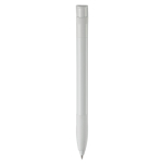 Stylo en plastique blanc avec clip incurvé coloré fabriqué en UE couleur blanc quatrière vue
