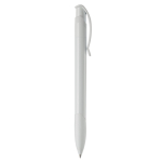Stylo en plastique blanc avec clip incurvé coloré fabriqué en UE couleur blanc cinquième vue