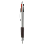Stylo multifonction 4 en 1 avec poignée colorée couleur noir