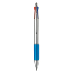 Stylo multifonction 4 en 1 avec poignée colorée couleur bleu deuxième vue