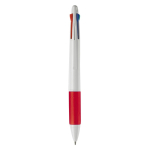 Stylo multifonction 4 en 1 avec poignée colorée couleur rouge deuxième vue