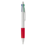 Stylo multifonction 4 en 1 avec poignée colorée couleur rouge cinquième vue