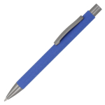 Stylo à bouton-poussoir en papier durable de plusieurs couleurs couleur bleu troisième vue