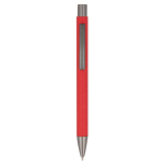 Stylo à bouton-poussoir en papier durable de plusieurs couleurs couleur rouge deuxième vue