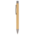 Stylo à bouton-poussoir en papier durable de plusieurs couleurs couleur naturel