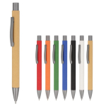 Stylo à bouton-poussoir en papier durable de plusieurs couleurs