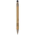 Stylo en bambou et paille de blé avec pointeur coloré couleur noir quatrière vue
