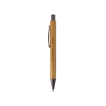 Stylo en bambou avec clip métallique et recharge Jumbo à encre bleue vue principale