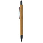 Stylo en bambou avec pointeur coloré pour écran tactile couleur noir