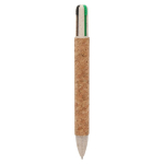Stylo écologique multifonction 4 en 1 en liège couleur naturel quatrière vue