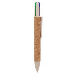 Stylo écologique multifonction 4 en 1 en liège couleur naturel cinquième vue