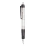 Stylo transparent en matériau biodégradable avec détails colorés couleur noir