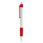 Stylo à bouton-poussoir en matériau biodégradable à encre bleue couleur rouge