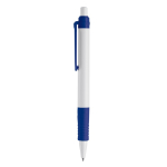 Stylo à bouton-poussoir en matériau biodégradable à encre bleue couleur bleu foncé