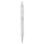 Stylo en bouteilles de PET recyclées avec encre bleue couleur transparent quatrière vue