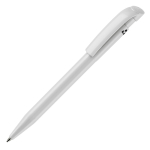 Stylo Stilolinea en plastique 100% recyclé à encre bleue couleur blanc troisième vue