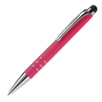 Petit stylo en aluminium de couleurs vives avec pointeur noir couleur rose