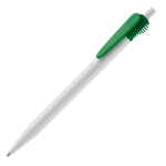 Stylo en plastique blanc avec clip original couleur vert