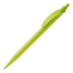 Stylo en plastique blanc avec clip incurvé coloré
