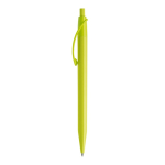 Stylo en plastique blanc avec clip incurvé coloré troisième vue