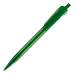 Stylo en plastique transparent avec clip original couleur vert transparent