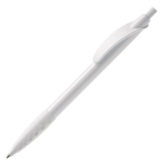 Stylo blanc avec détails colorés et poignée texturée couleur blanc troisième vue