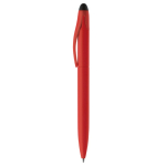 Stylo en plastique avec mécanisme rotatif et pointeur noir couleur rouge