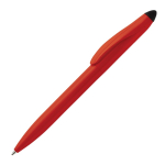 Stylo en plastique avec mécanisme rotatif et pointeur noir couleur rouge troisième vue