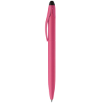 Stylo en plastique avec mécanisme rotatif et pointeur noir couleur rose