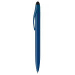 Stylo en plastique avec mécanisme rotatif et pointeur noir couleur bleu ultramarine