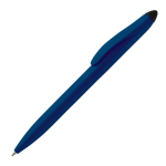 Stylo en plastique avec mécanisme rotatif et pointeur noir couleur bleu ultramarine troisième vue
