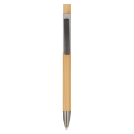 Stylo en bois avec détail coloré en haut couleur gris deuxième vue